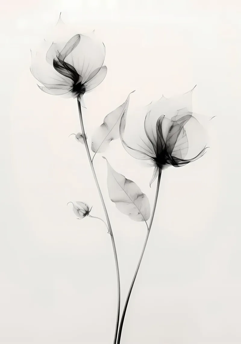 Botanico trasparente n. 7 poster con telaio in alluminio da Nicholas Campbell