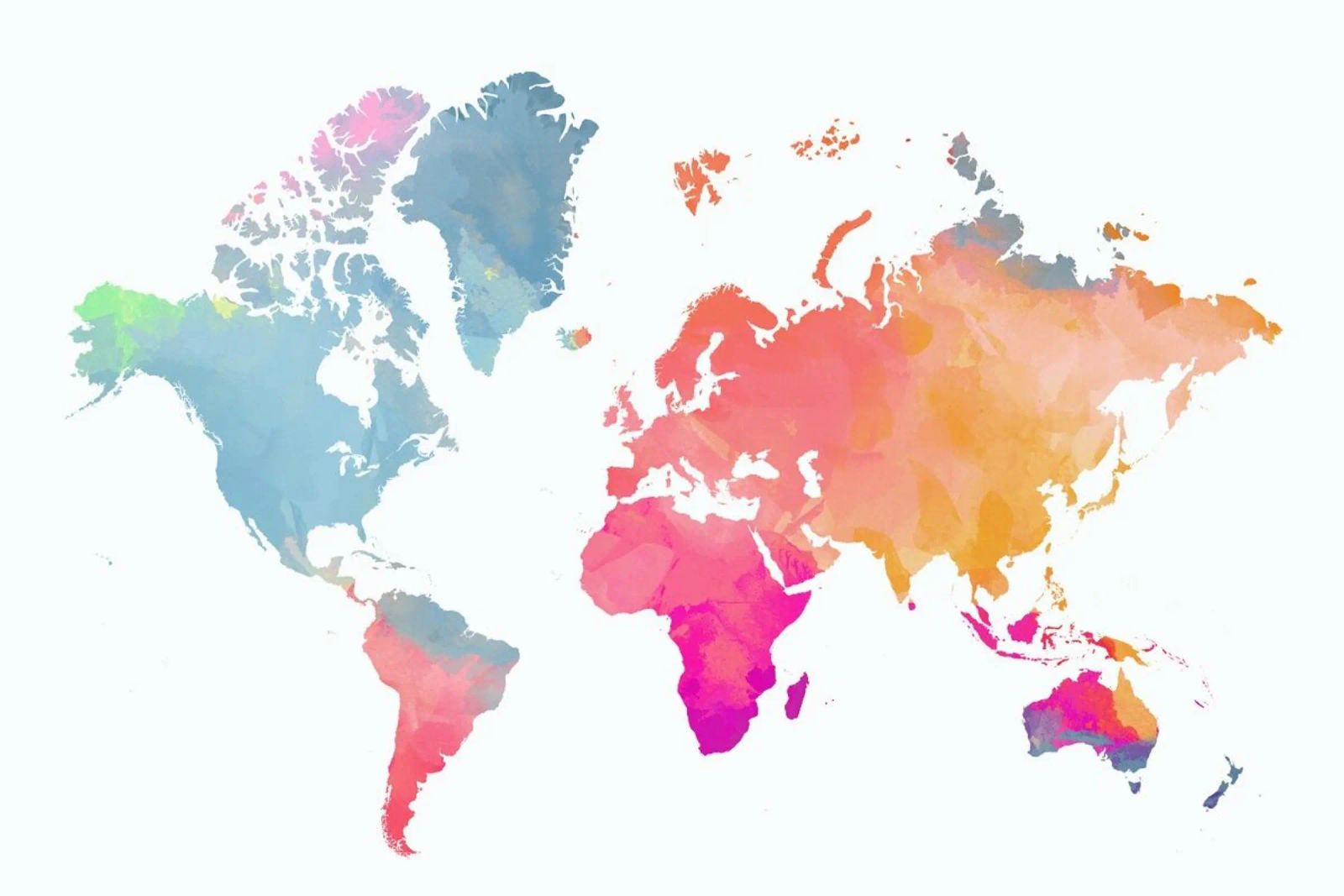World Map Watercolour II poster by The Cartography Collection