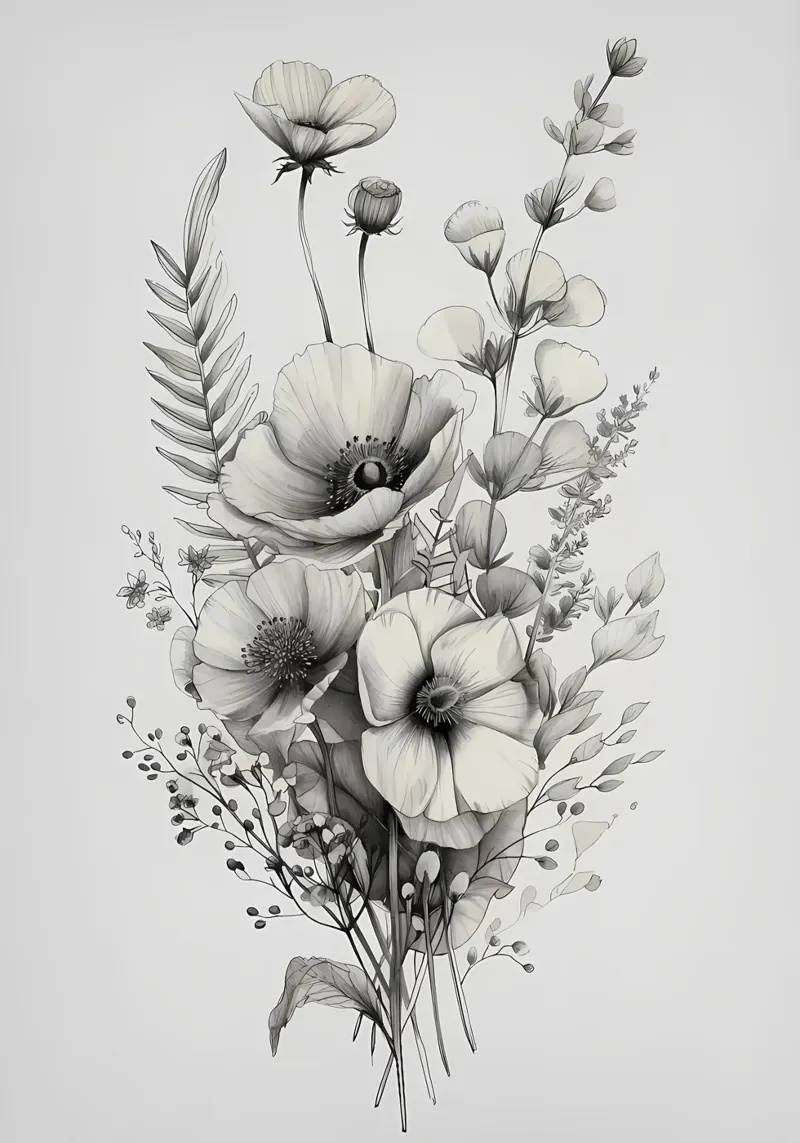 fiore bianco e nero pellicola backlit da Nicholas Campbell