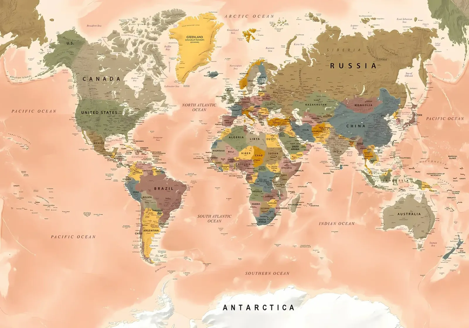 Mappa del mondo pellicola backlit da Aiden Garcia
