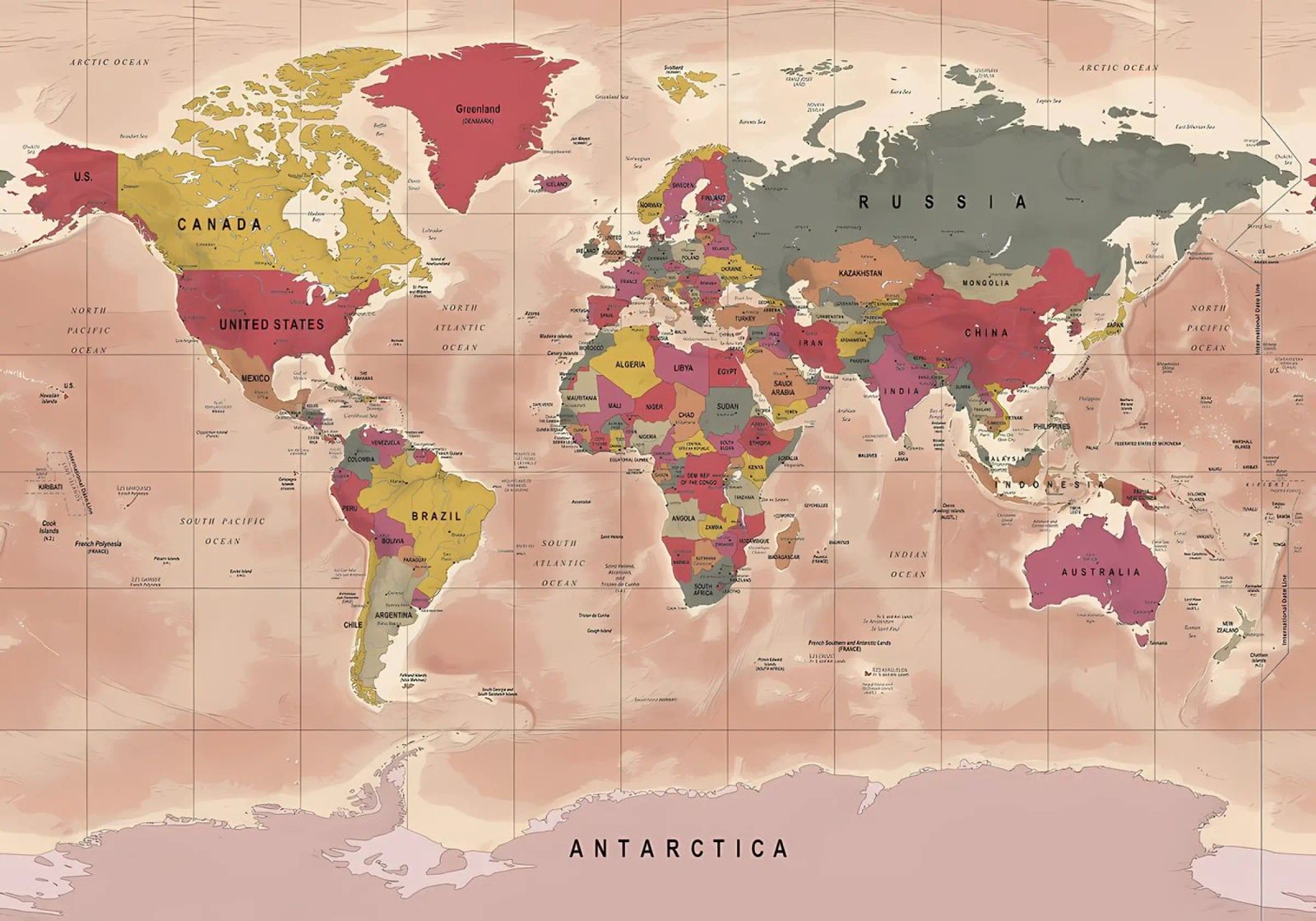 Political World Map poster by Aiden Garcia