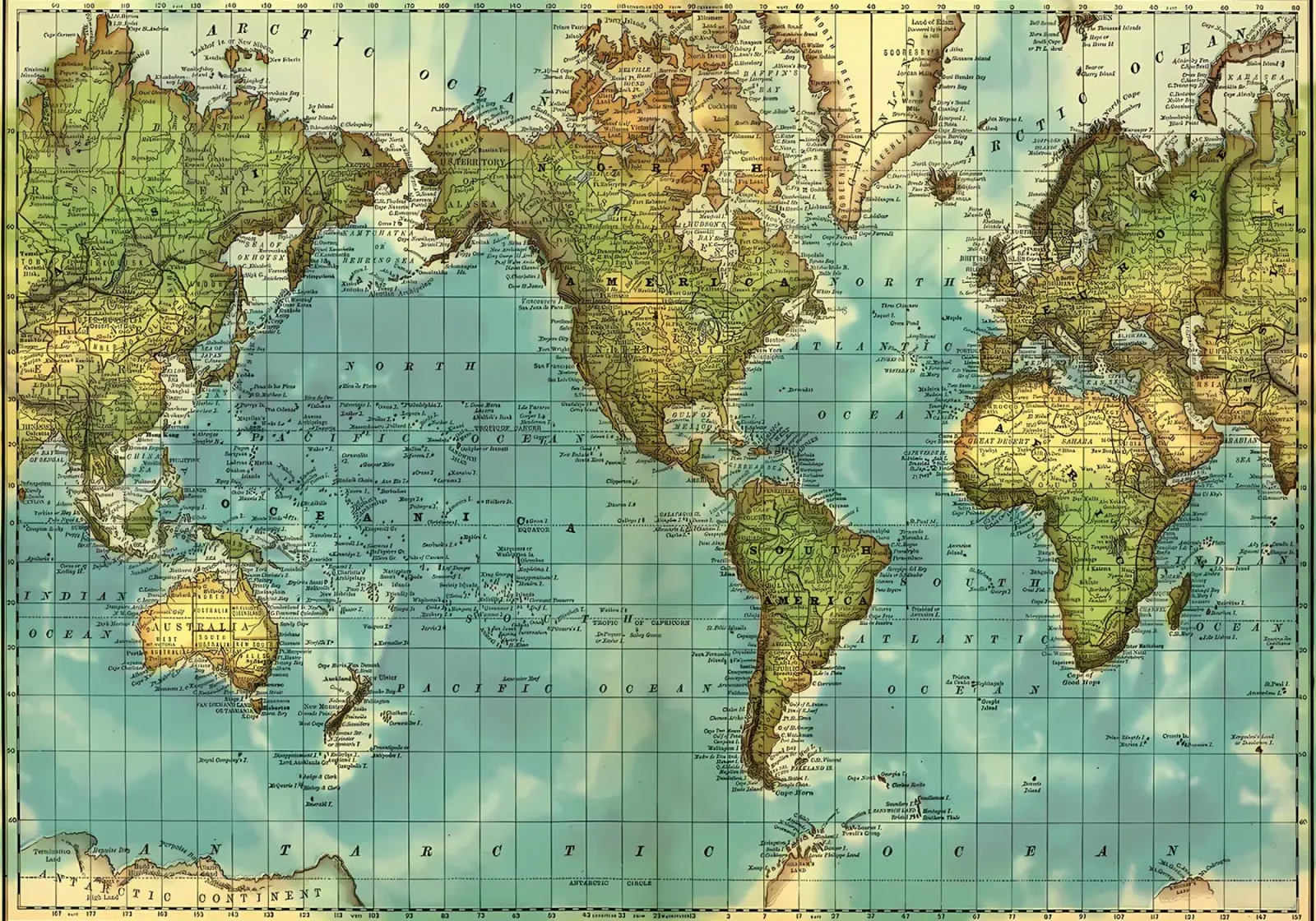 Mappa del mondo poster da Aiden Garcia