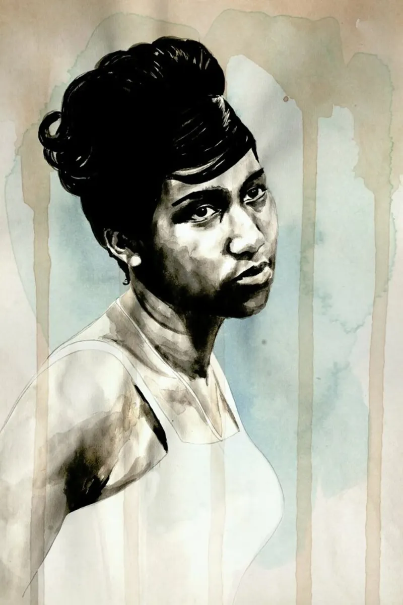 Aretha Franklin carta hahnemühle da David Diehl