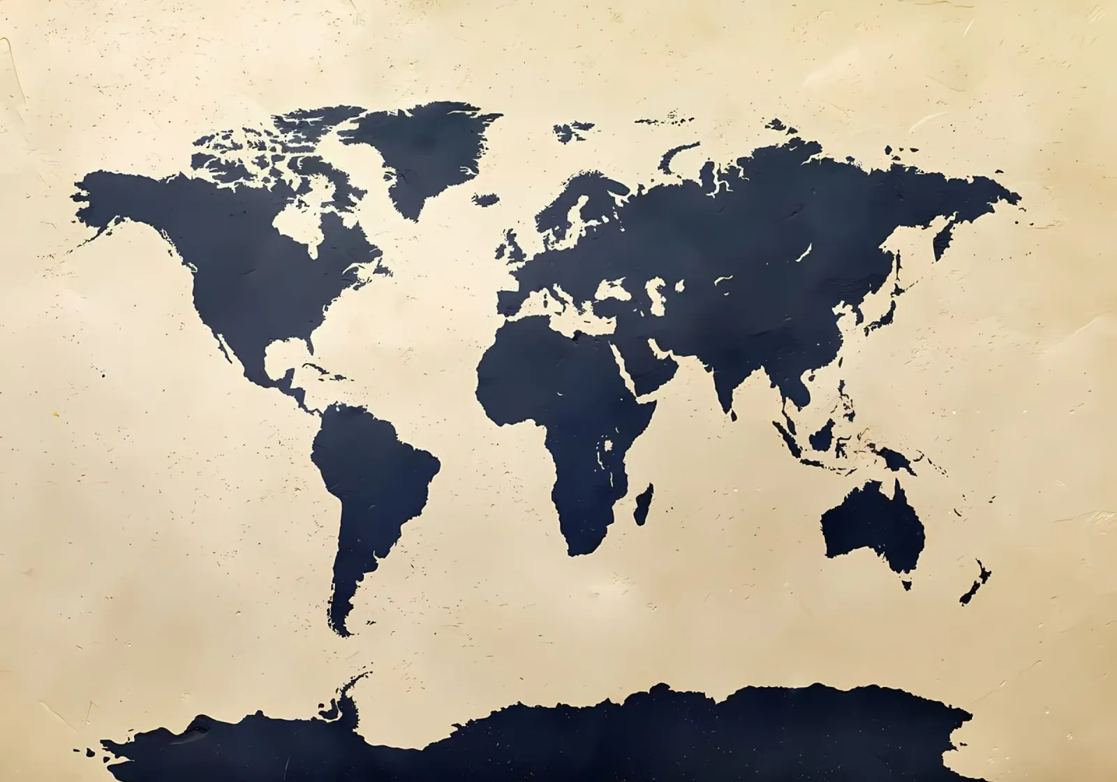 Mappa del mondo blu navy scuro pellicola backlit da Aiden Garcia