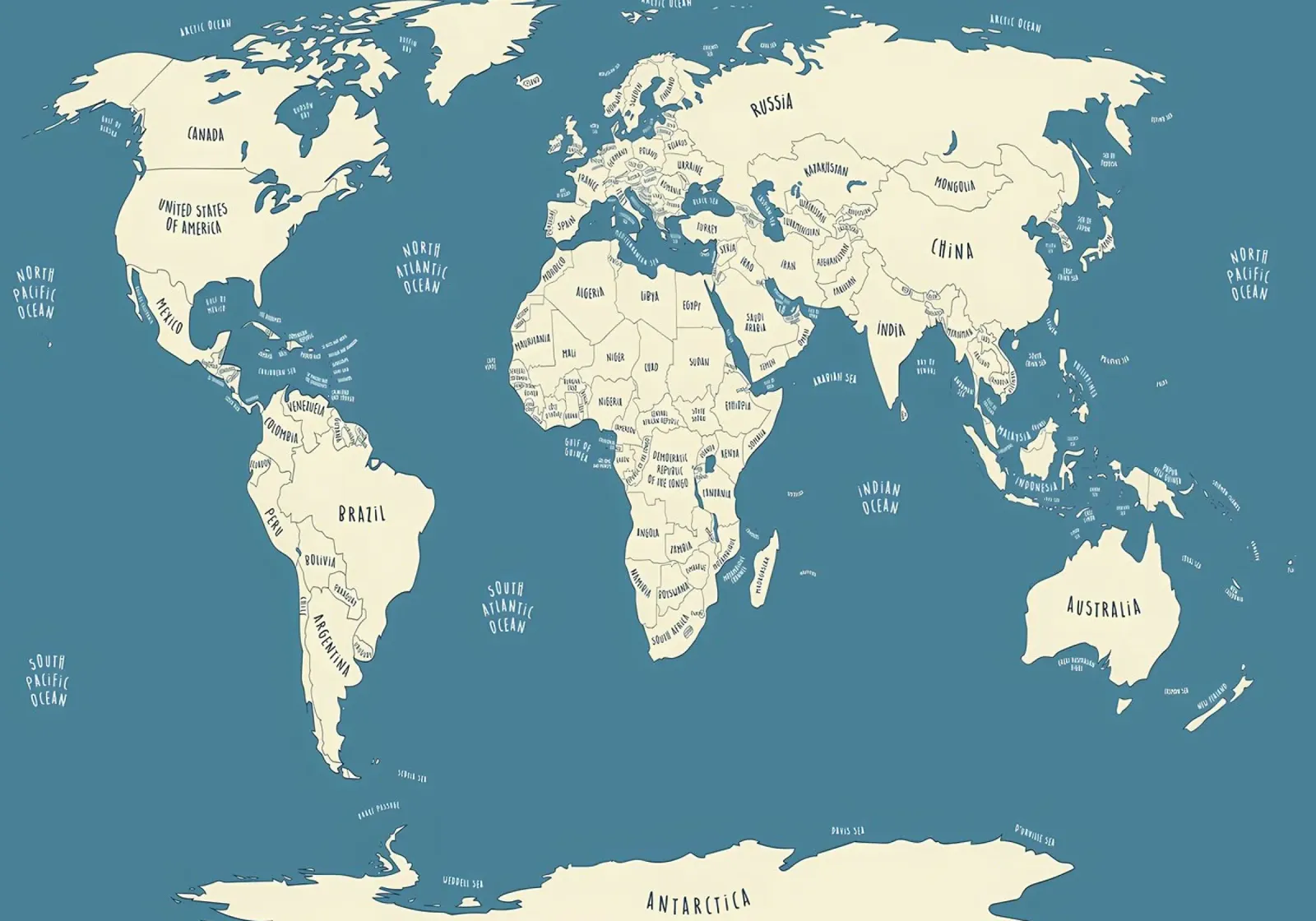 World Map canvas by Aiden Garcia