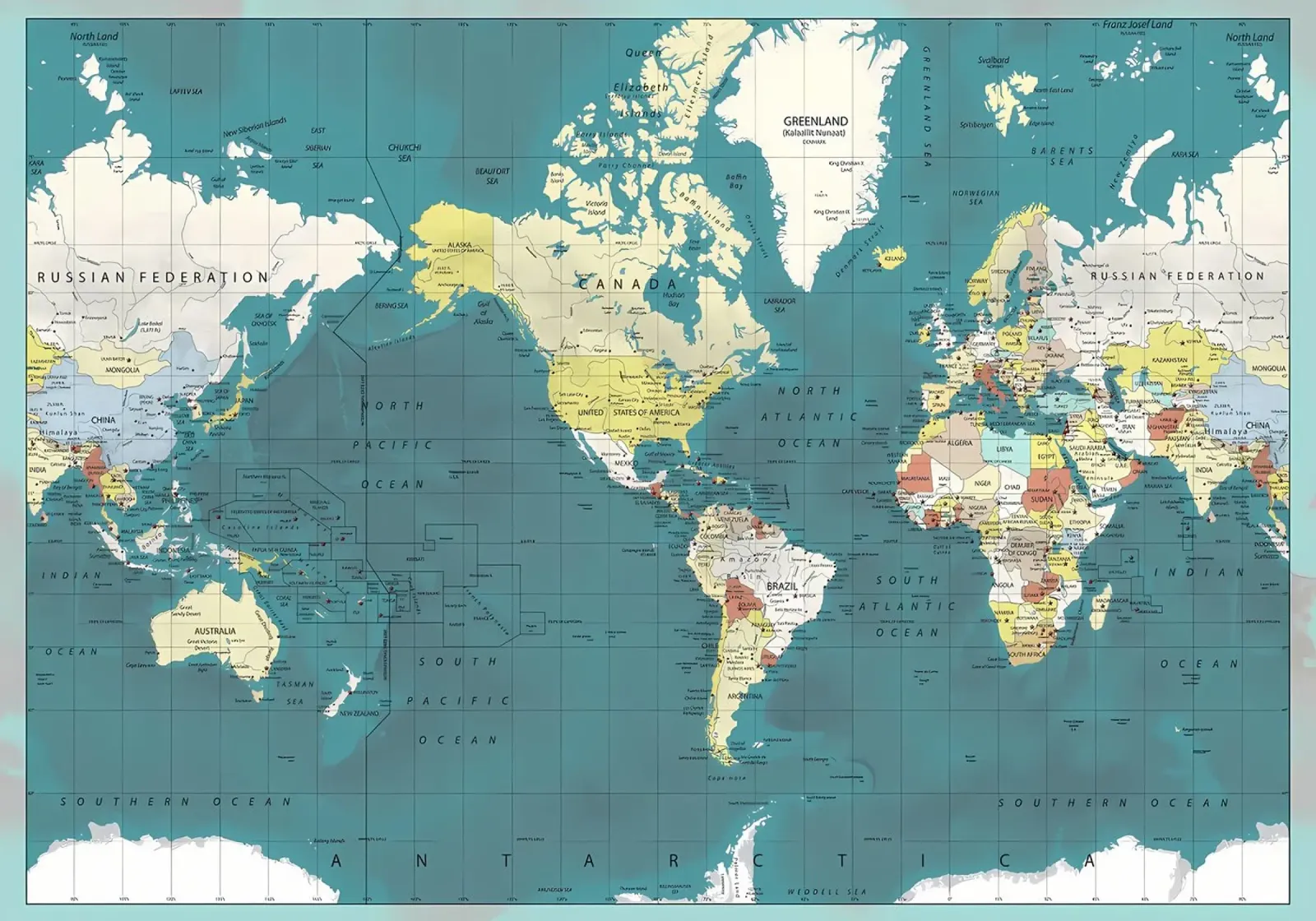 Mappa del mondo pellicola backlit da Aiden Garcia