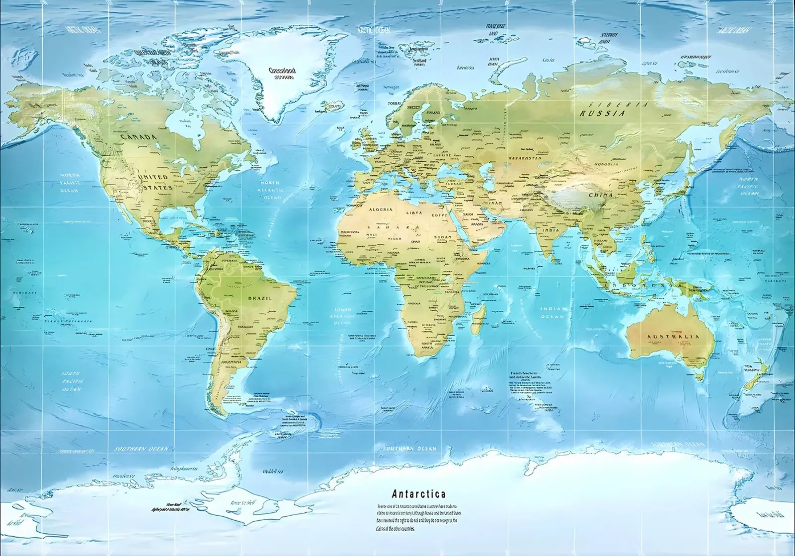 Mappa del mondo fisico pellicola backlit da Aiden Garcia