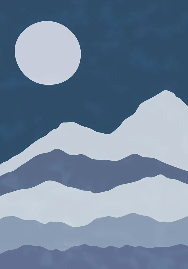 Vue nocturne de la lune Art 3 poster avec cadre en plastique de Bartosz Powalka