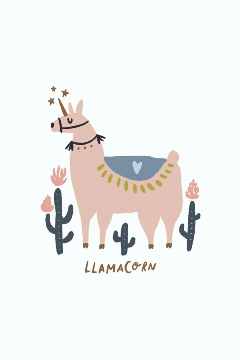 Llamacorn pellicola backlit da Little Flourishes