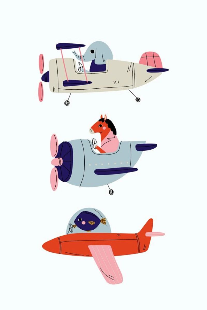 Aeroplane Race II poster by Little Flourishes