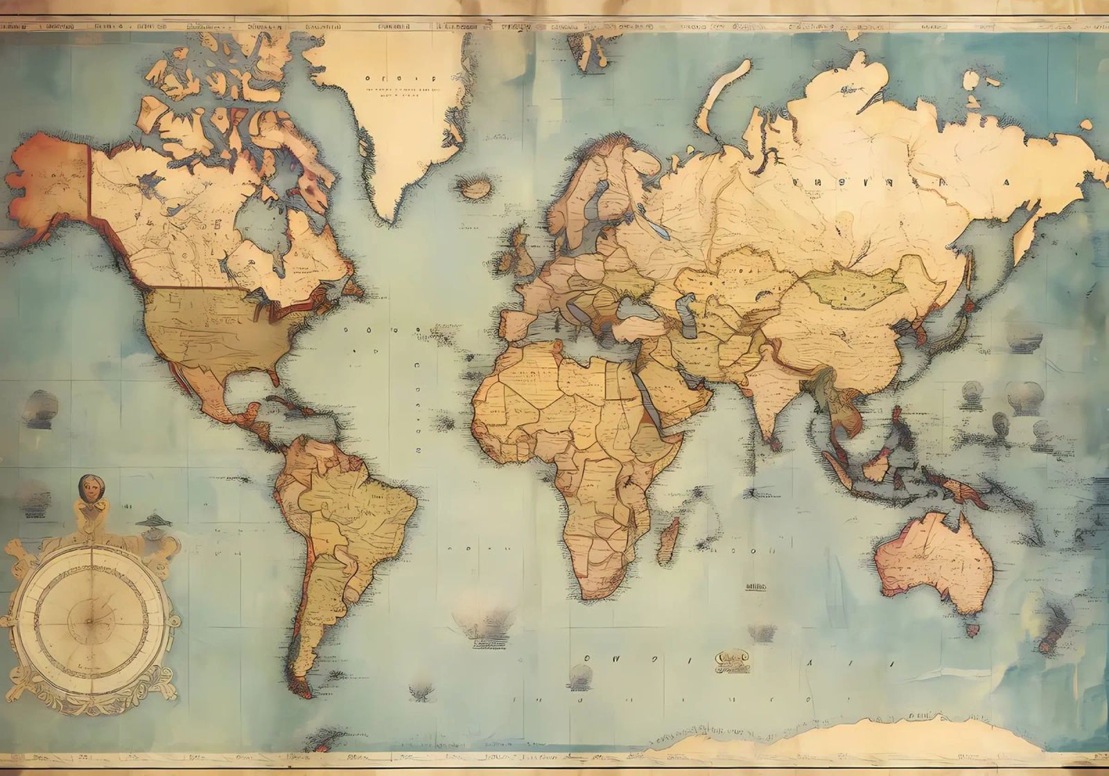 Vintage Map of the World poster by Aiden Garcia