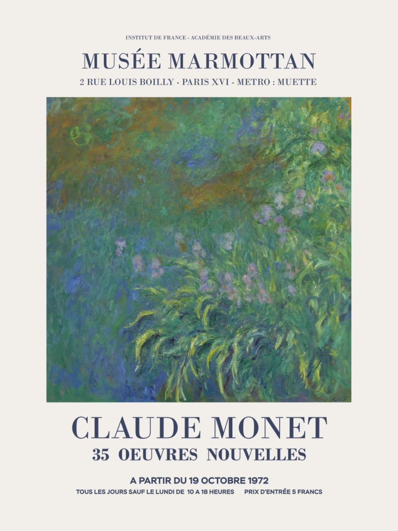 Exposition d'art rétro sur Monet poster de Vintagrafica