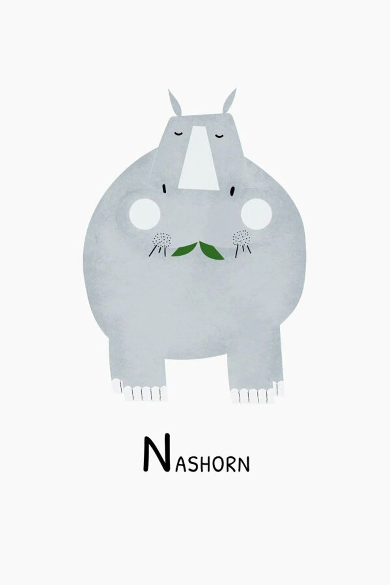 Nashorn poster de Little Flourishes