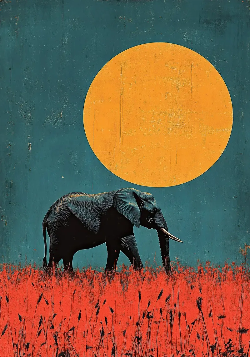 Elefante: un'eco dei tempi antichi pellicola backlit da Nikis Art Studio