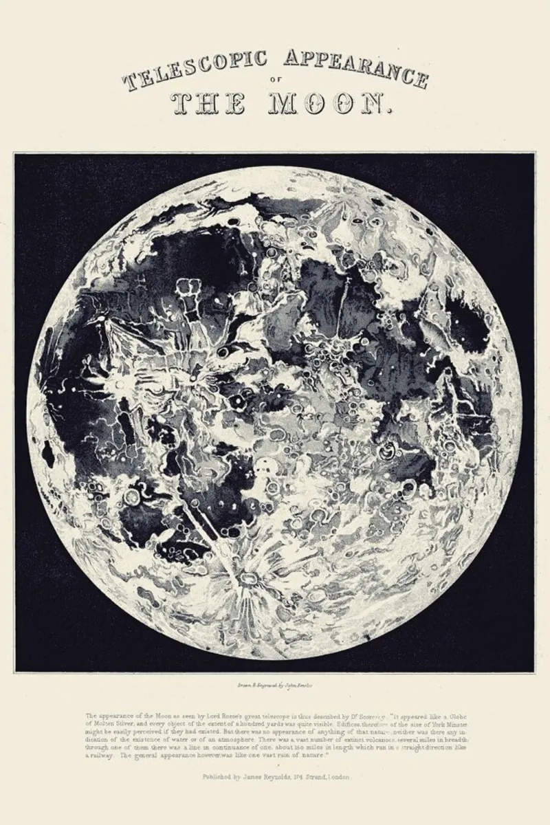 Telescopic Appearance Of The Moon carta hahnemühle da Astër