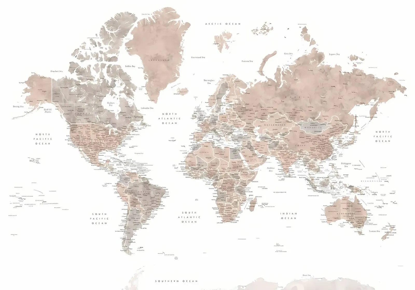 Mappa del mondo neutrale Abey poster da Aiden Garcia