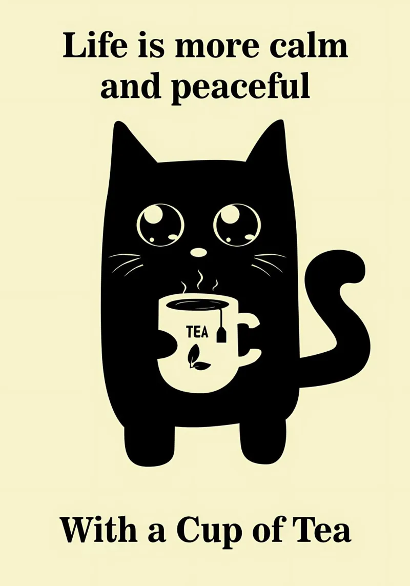 Cat and Tea backlit film by Bartosz Powalka