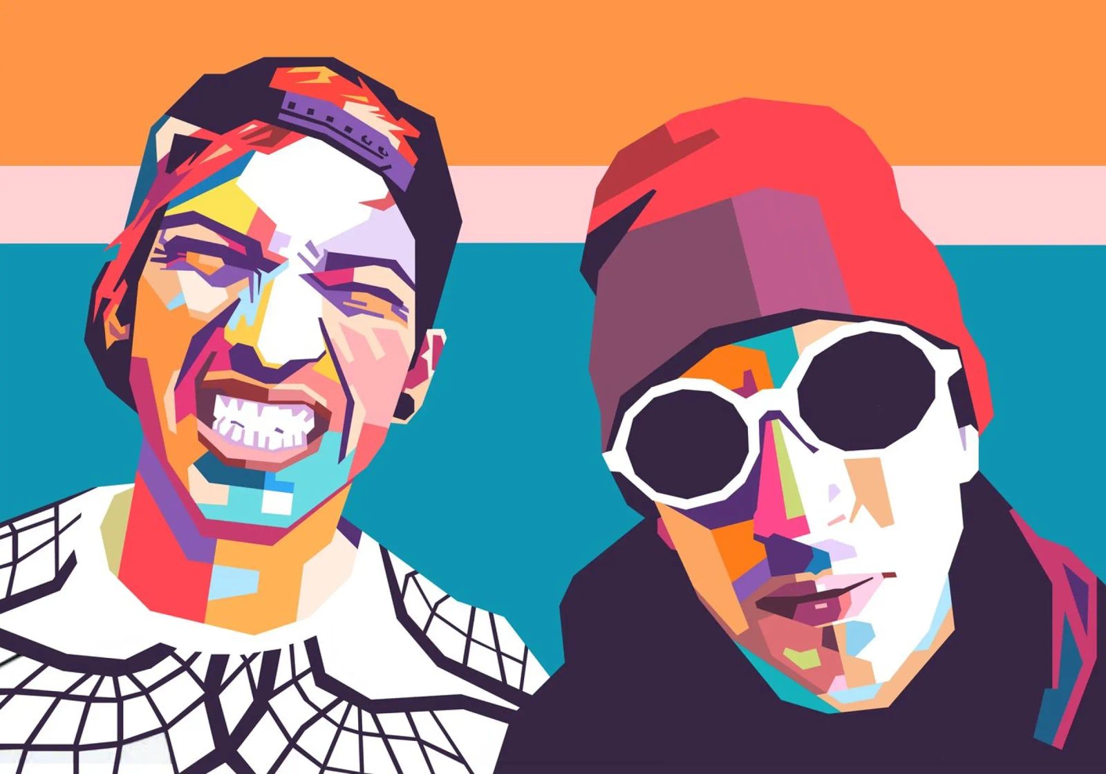 Twenty One Pilots band pop art poster by Hantamrata