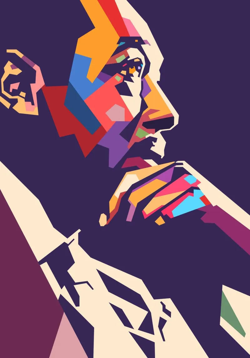 Ritratto pop art di Duke Ellington pellicola backlit da Hantamrata