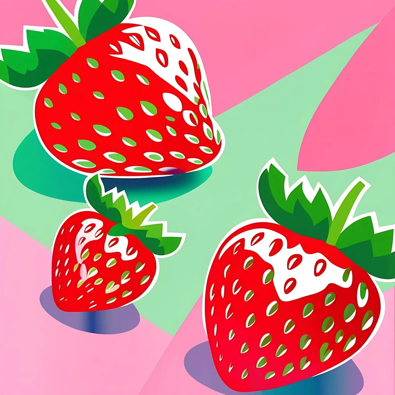 Fragole_stile_A_4 pellicola backlit da Pink- und LoveArt by LK