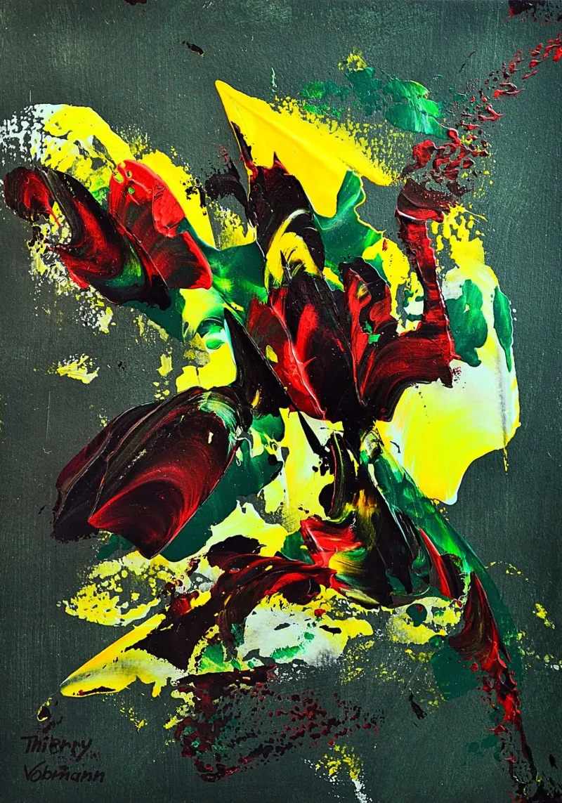 MESSAGE FROM THE HEART 7. metacrilato de Thierry Vobmann Abstract painting