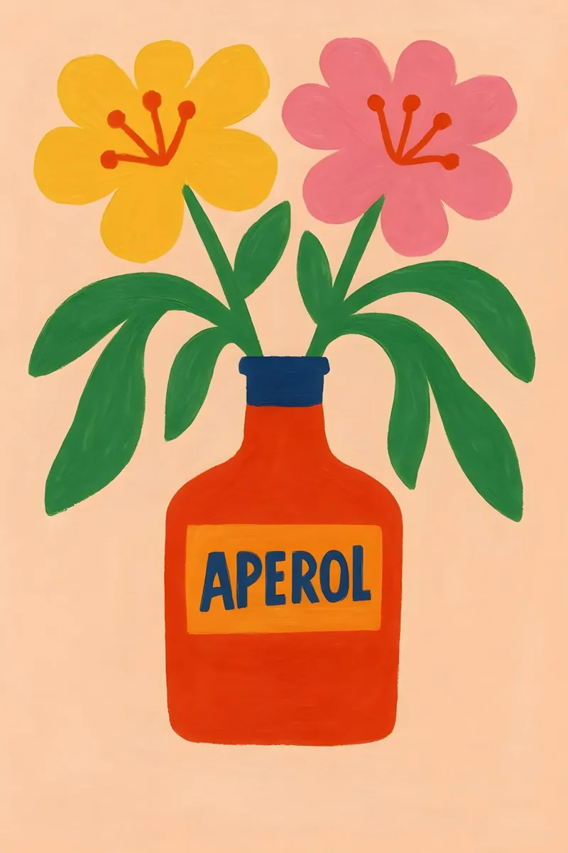 Aperol Bloom – Italian Summer in a Bottle hahnemühle by Grande Bellezza