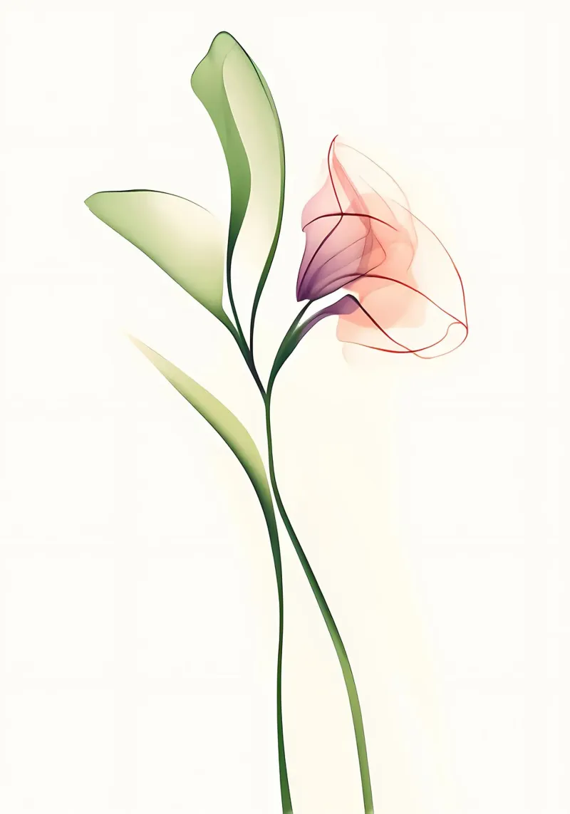Orchidea minimalista pellicola backlit da Nicholas Campbell