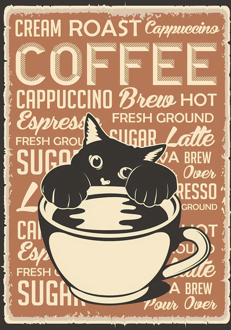 Gatto e caffè 4 pellicola backlit da Bartosz Powalka