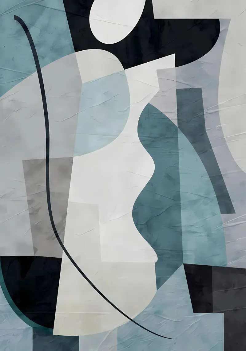 ASTRATTO GEOMETRICO 247A poster con telaio in plastica da Aiden Garcia
