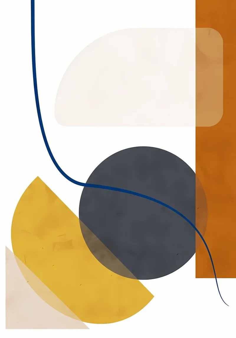 GEOMETRICO MINIMALISTA 78B poster con telaio in alluminio da Aiden Garcia