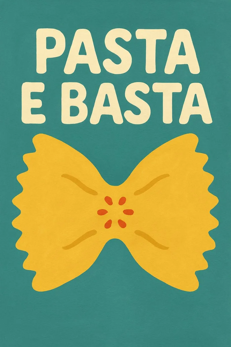Pasta e Basta - Farfalle Forever canvas by Grande Bellezza