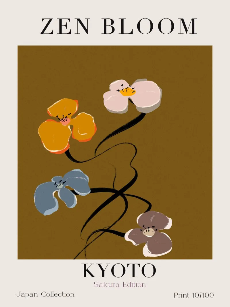 Zen Bloom Kyoto No 08 poster da treechild