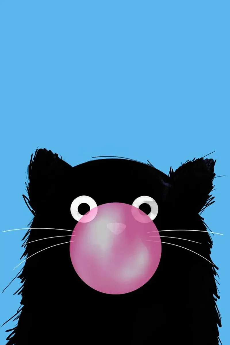 Cat Bubble carta hahnemühle da Doozal