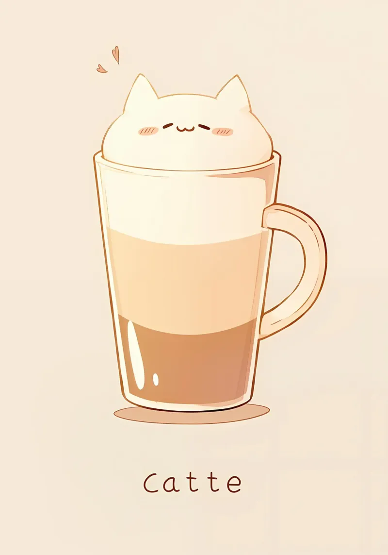 Caffè Cat Latte Cafe pellicola backlit da Bartosz Powalka