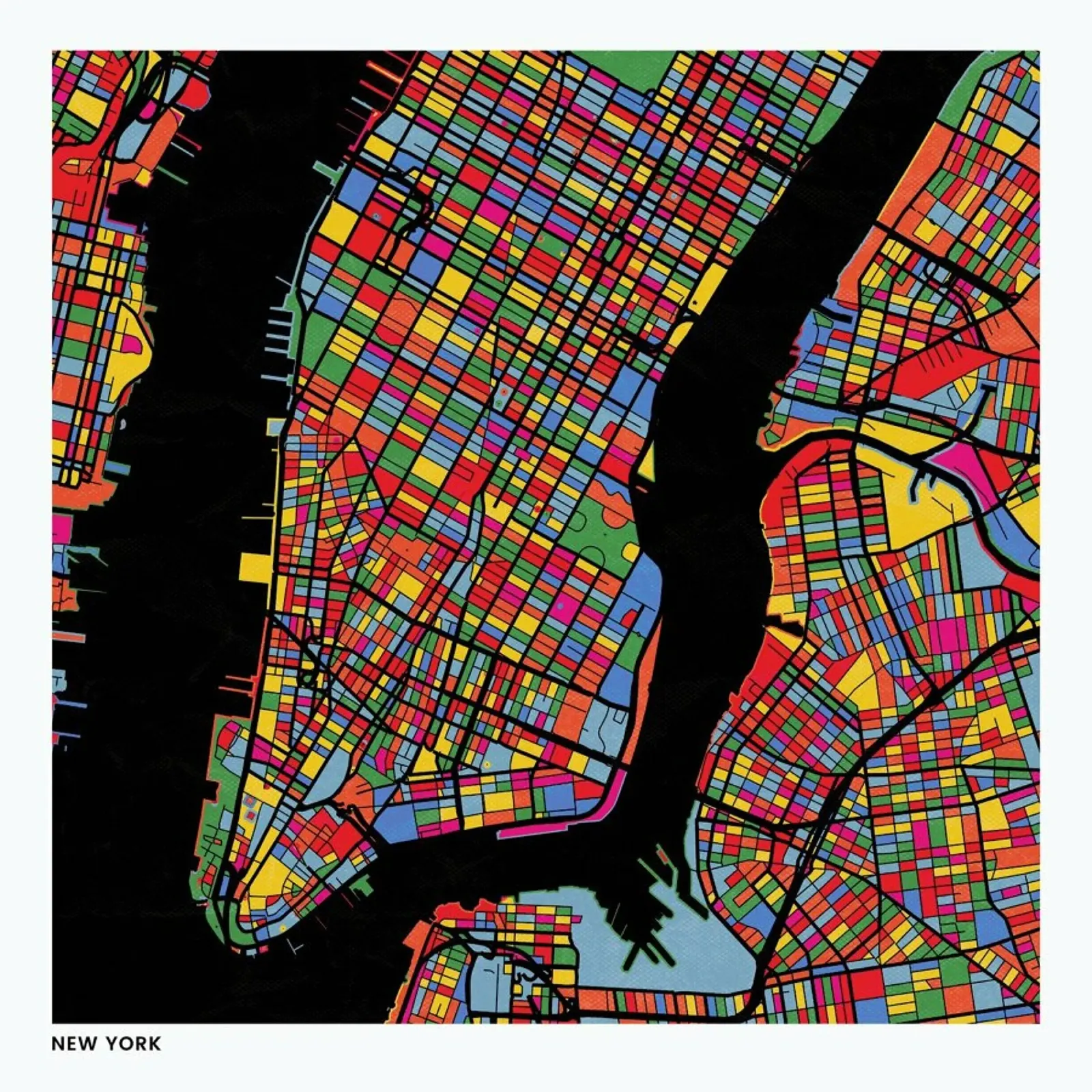 New York pellicola backlit da The Cartography Collection