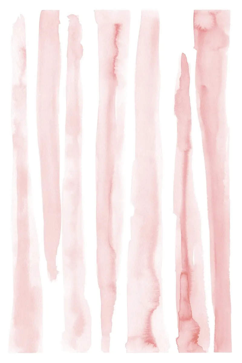 Traits d'aquarelle rose tendre poster avec cadre en aluminium de NouveauPrints