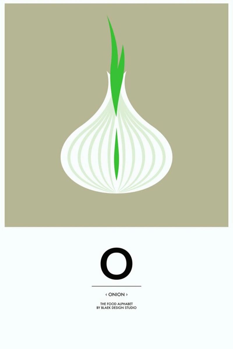 „The Food Alphabet“ - O like Onion poster by BLAEK Design Studio