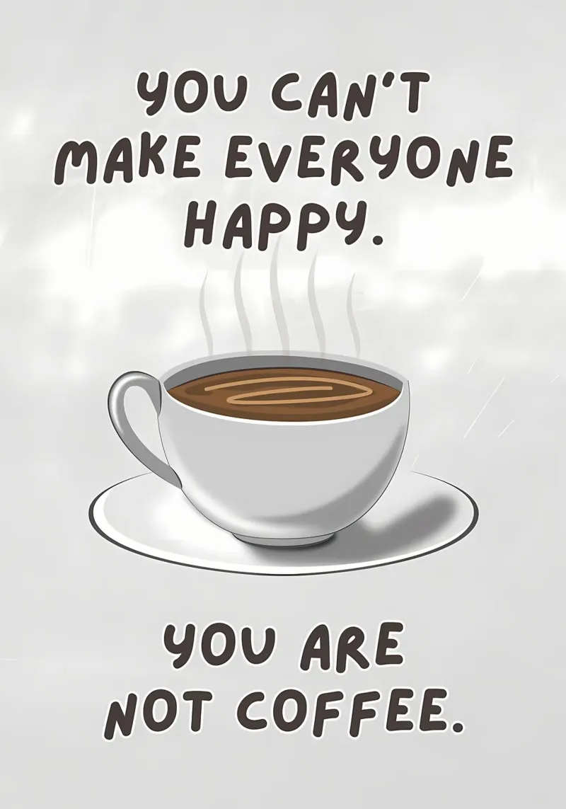 Funny Coffee Humor Quote hahnemühle by Bartosz Powalka