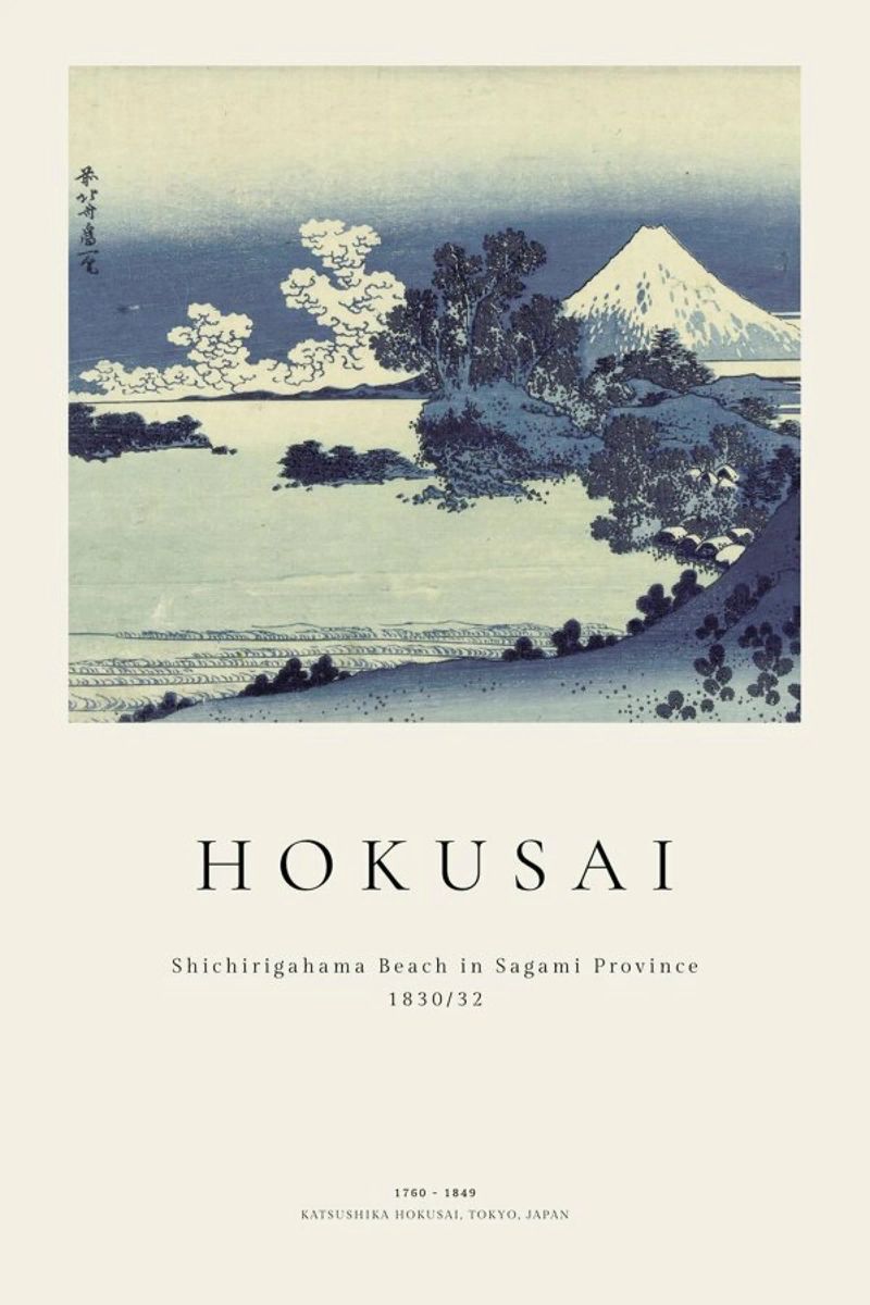 Hokusai - Shichirigahama Beach in Sagami Province toile de ARTOTHEK