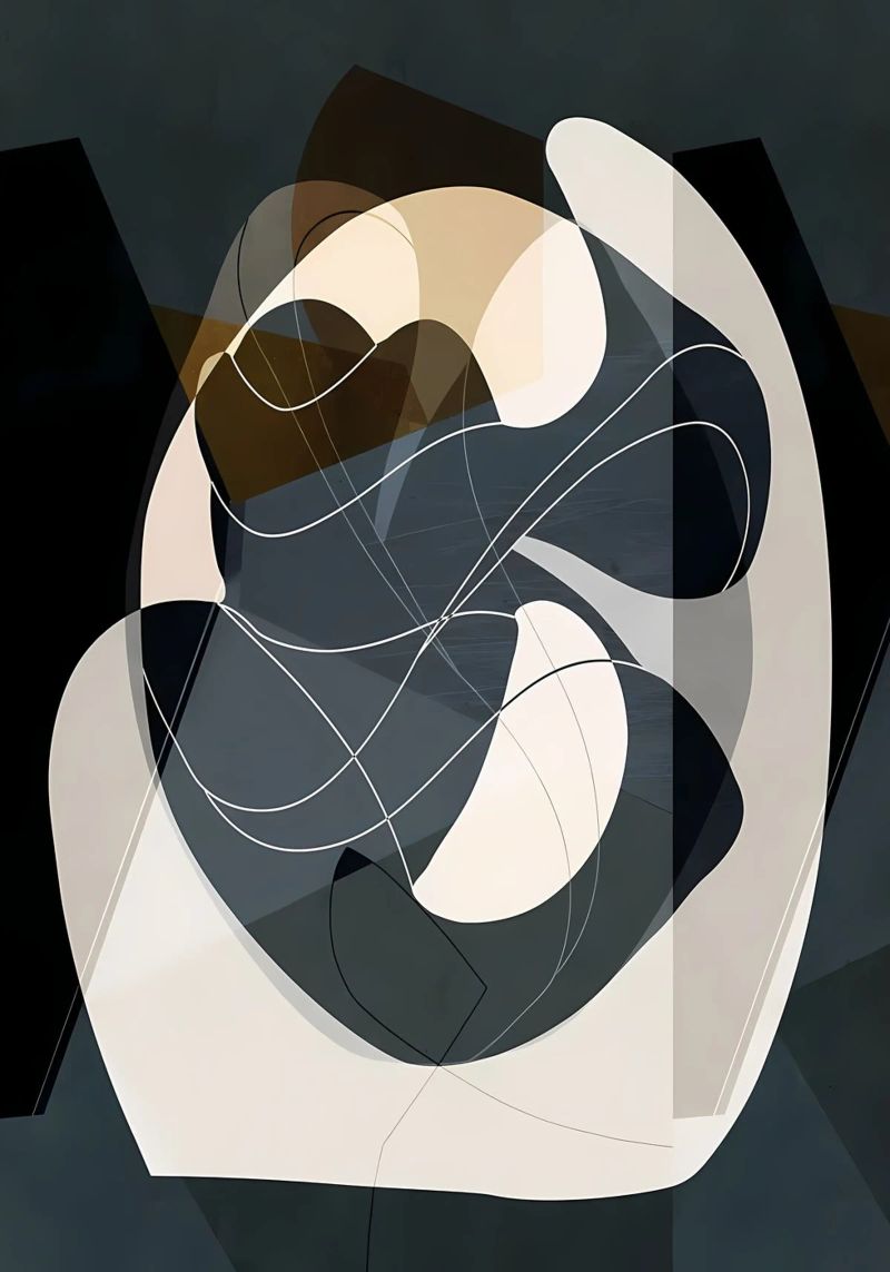 Modern abstract 81 acrylic glass by Aiden Garcia