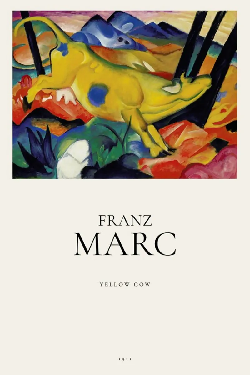 Franz Marc - Yellow Cow pellicola backlit da ARTOTHEK