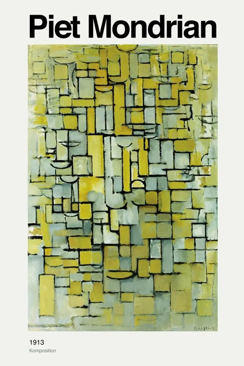 Mondrian - Komposition alluminio dibond da ARTOTHEK