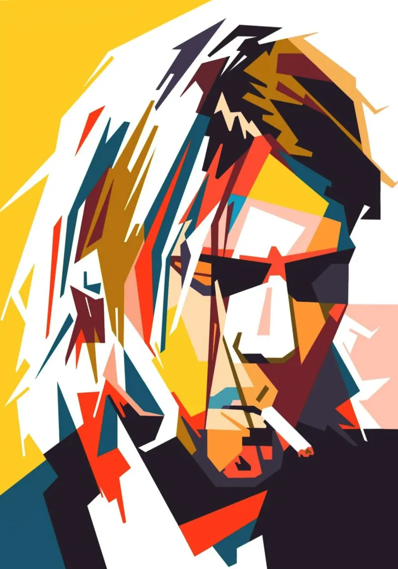 Arte di Kurt Cobain poster da Hantamrata