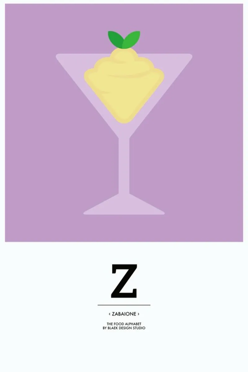 „The Food Alphabet“ - Z like Zabaione pellicola backlit da BLAEK Design Studio