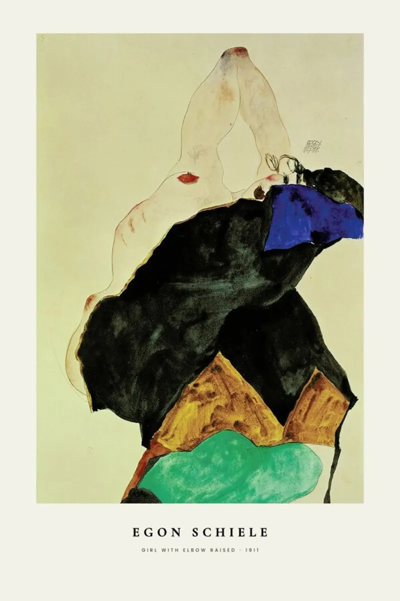 Schiele - Girl with Elbow Raised pellicola backlit da ARTOTHEK