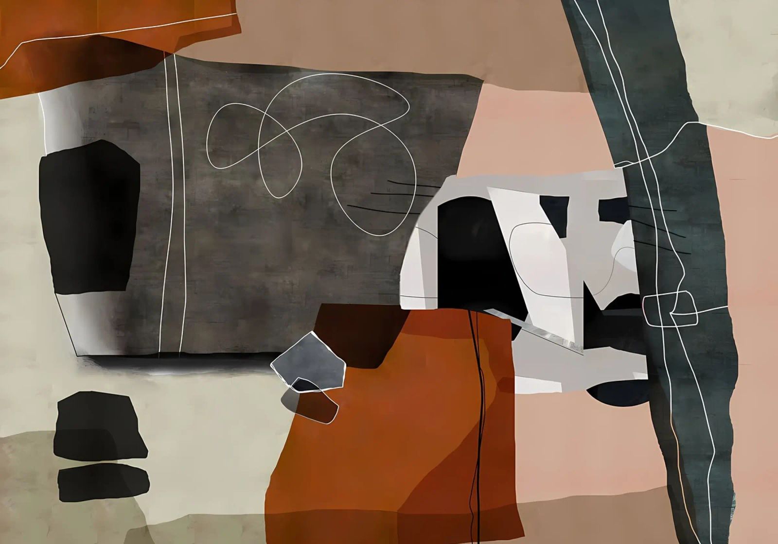 Abstrait moderne 78 poster de Aiden Garcia