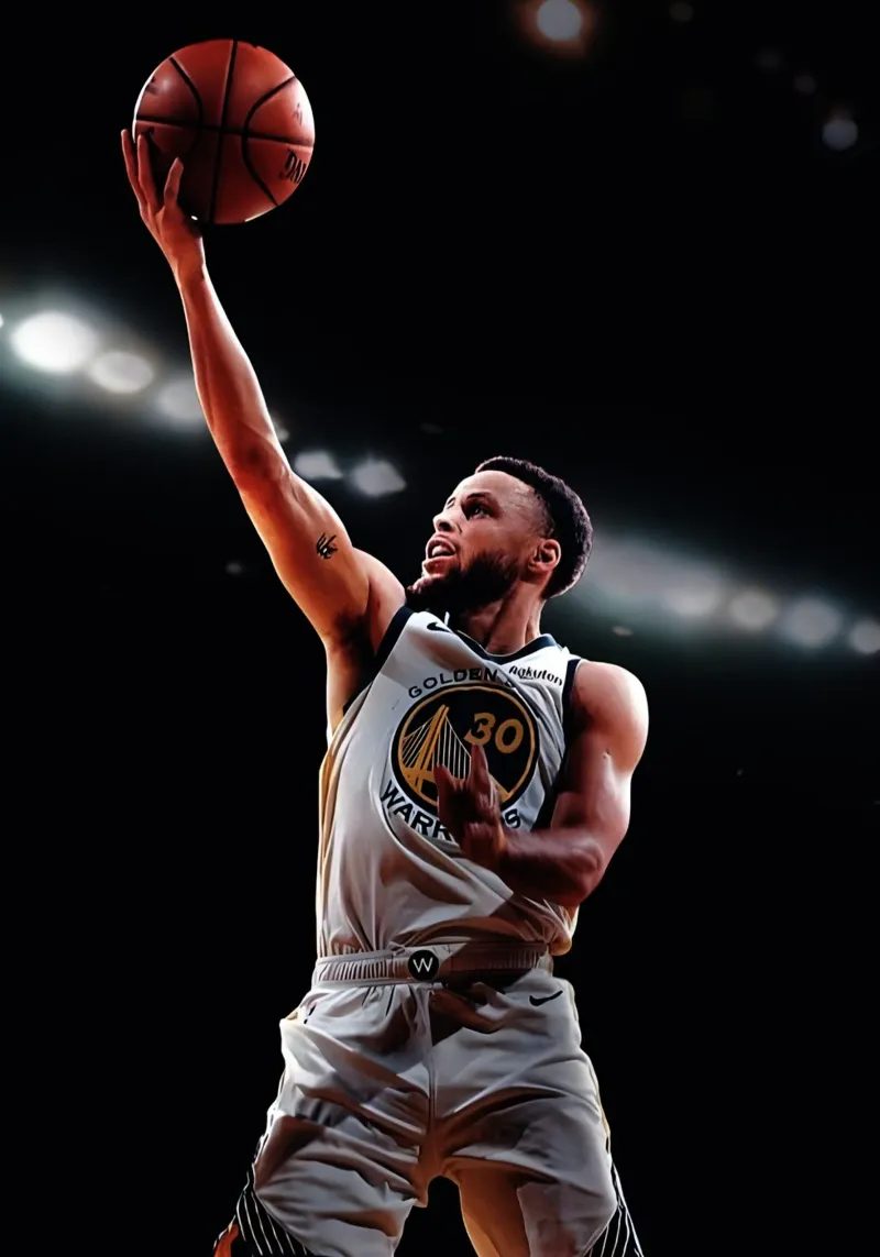 S. Curry pellicola backlit da Low poly art