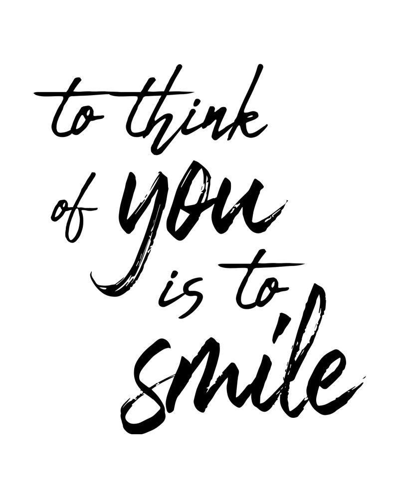 To Think Of You Is To Smile poster da Typo Designs