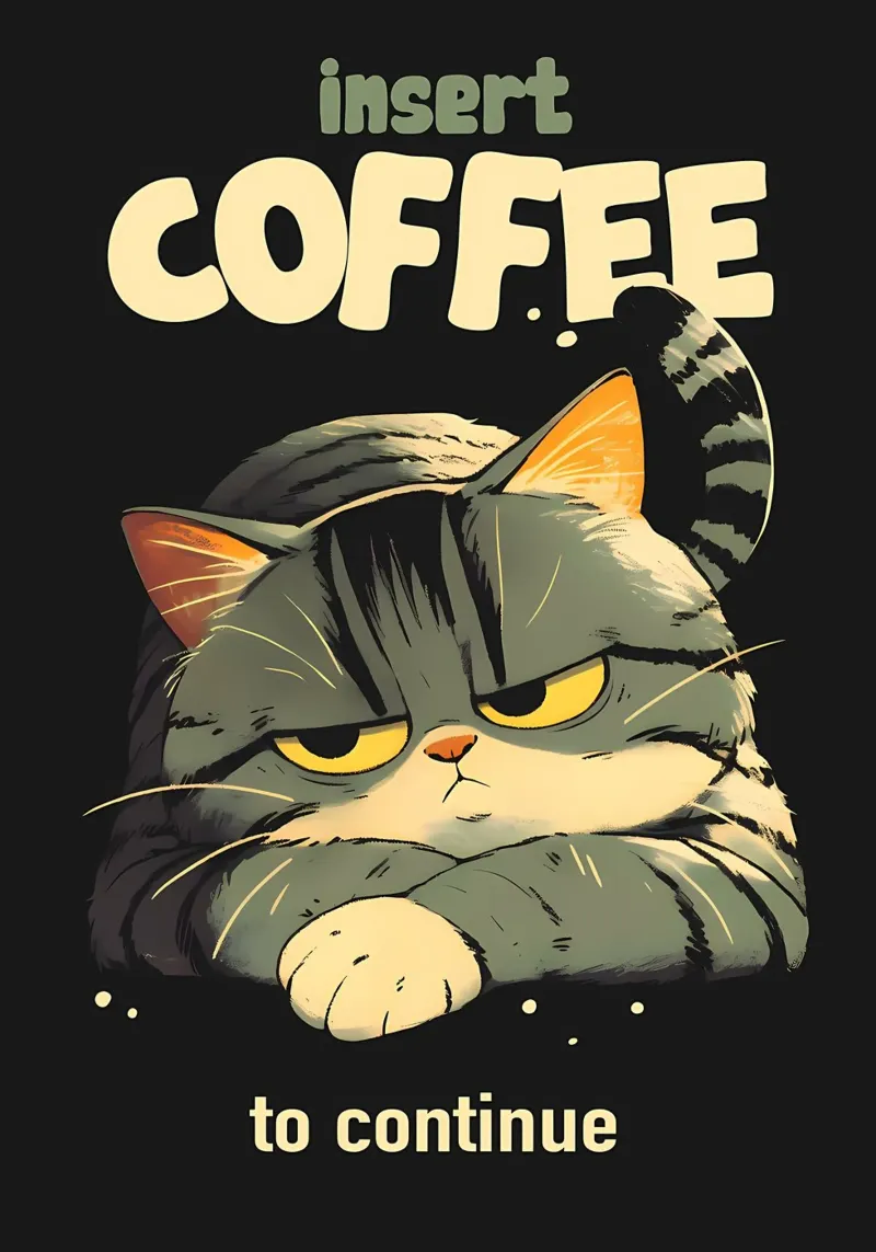 Un gatto carino vuole il caffè pellicola backlit da Bartosz Powalka