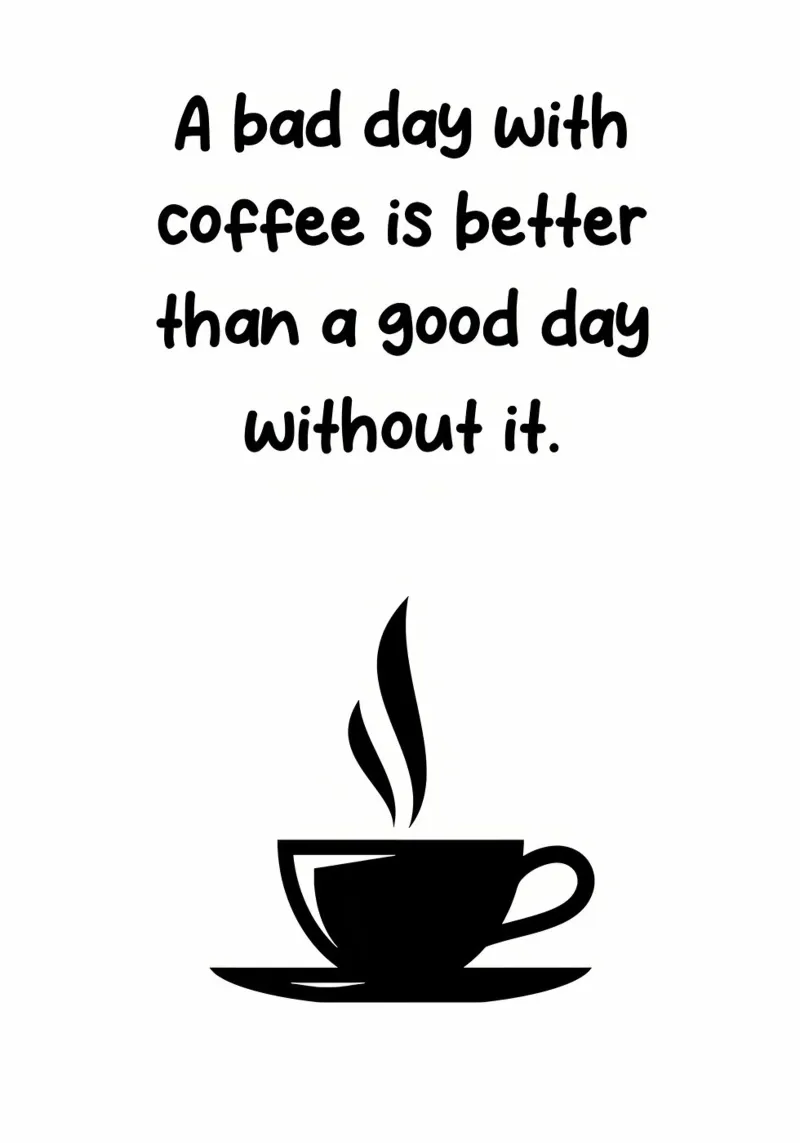 citazioni sul caffè poster con telaio in alluminio da Bartosz Powalka